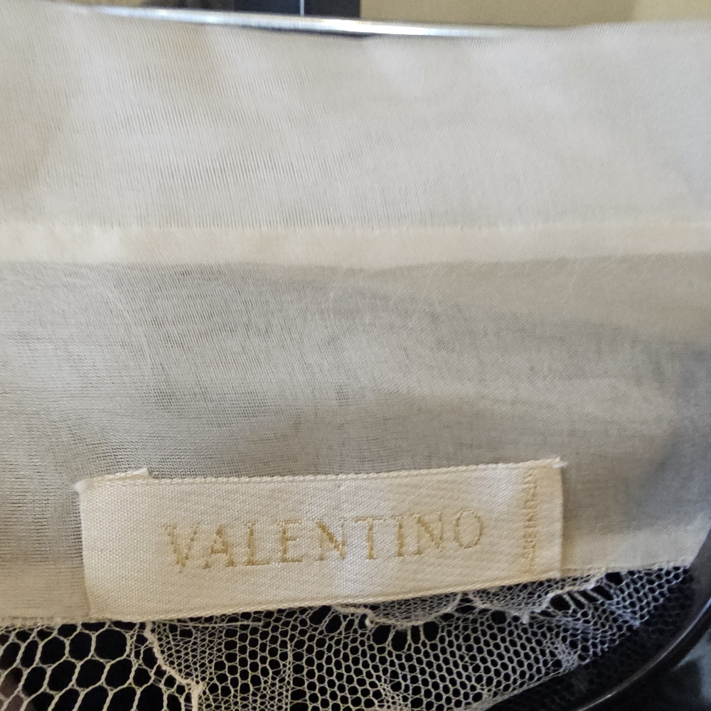 Valentino 3pc Cream and Black Top/Cami/Pant Set Size S - Picture 13 of 15